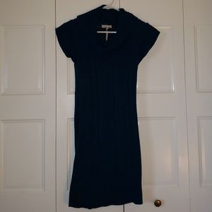 Blue sweater dress